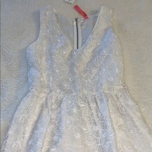 Beautiful white flower dress